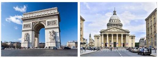 Landmarks of Paris, France